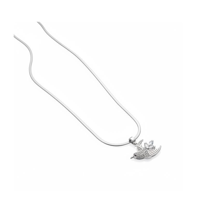Colombe Pendant — silver-tone dove pendant necklace