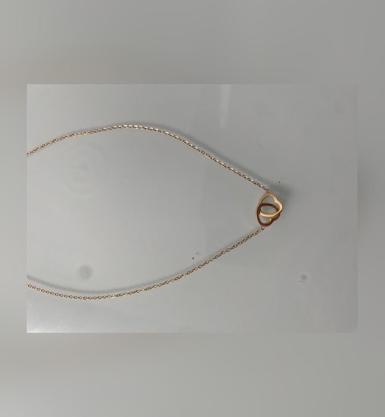 Perlette Cœur Chain — gold plated pearl chain necklace with heart detail